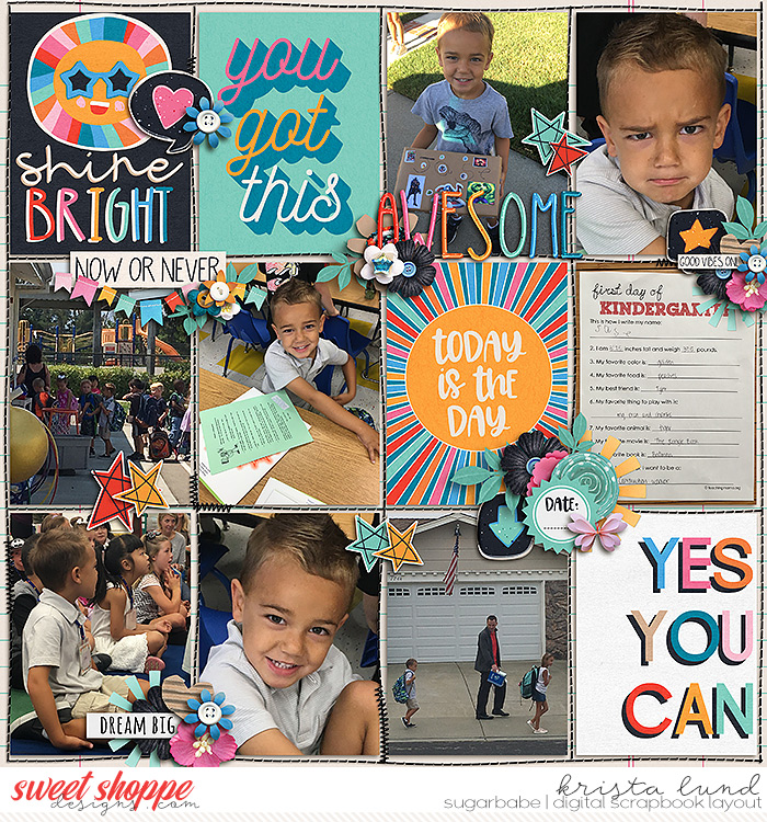 2017 Kinder 1st day in class