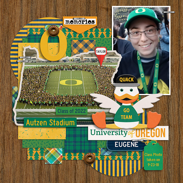 2018 My University of Oregon Duck