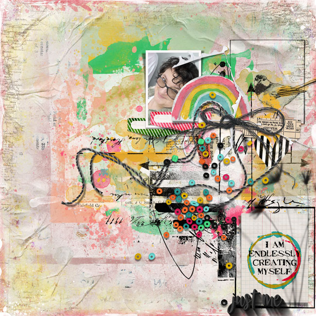 2023 Nov - This & That - Scrap the rainbow
