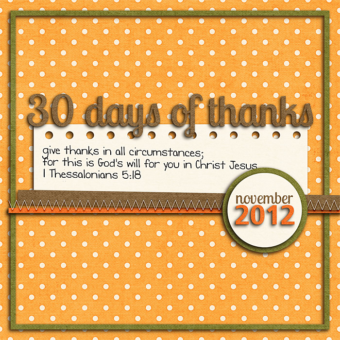 30 Days of Thanks Cover Page