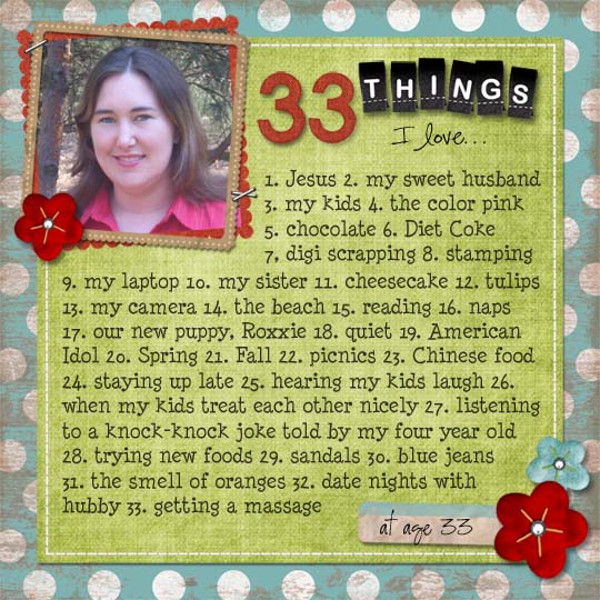 33 things I love