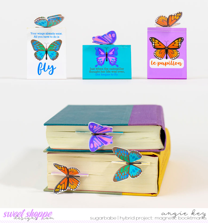 3D Butterflies - Magnetic Bookmarks