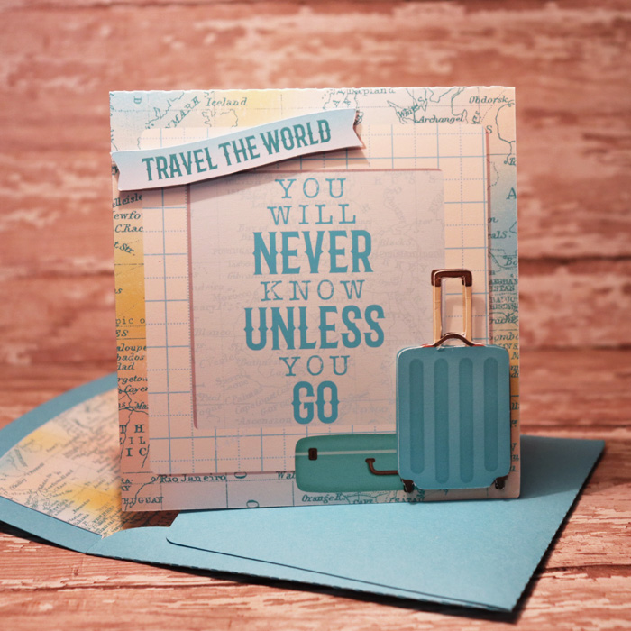 3d Card with matching envie