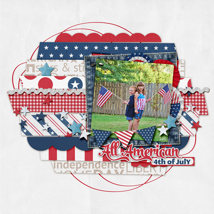 4th of July flags