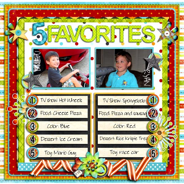 5 favorites