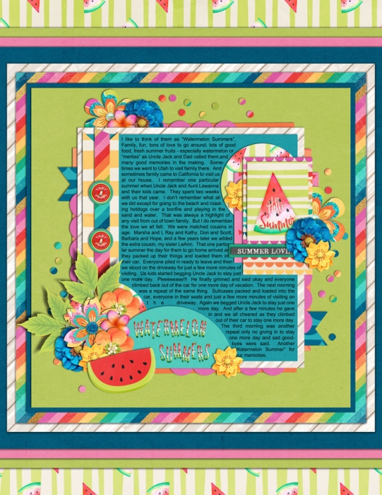 #6 JOURNAL CHALLENGE:  TELL A SUMMER STORY ON A PHOTOLESS PAGE