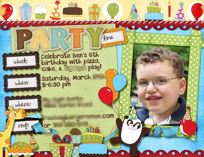 6th Birthday Invitation