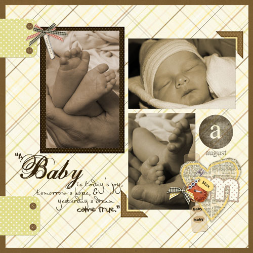 A baby is today's joy. . .
