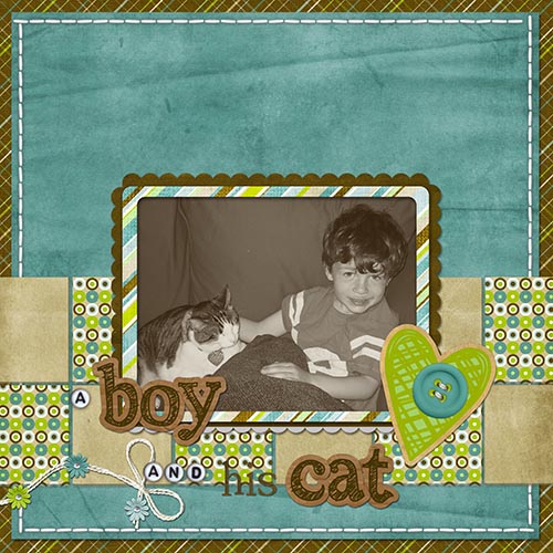 A boy and his cat