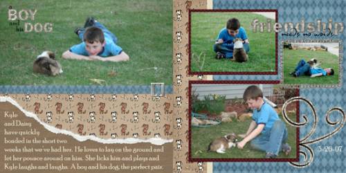 a boy and his dog