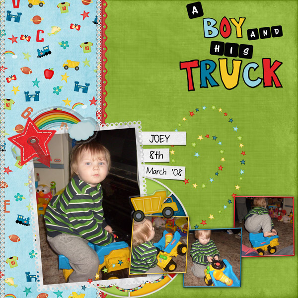 A boy and his truck!