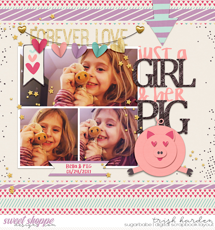 a girl and her pig