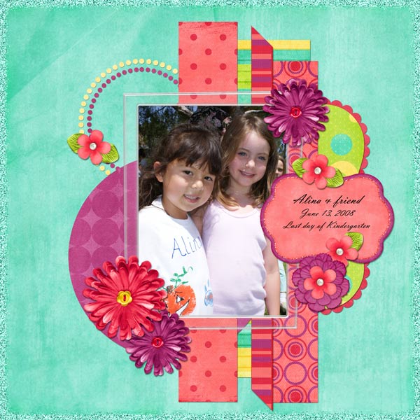 Alina & friend - on the last day of Kindergarten