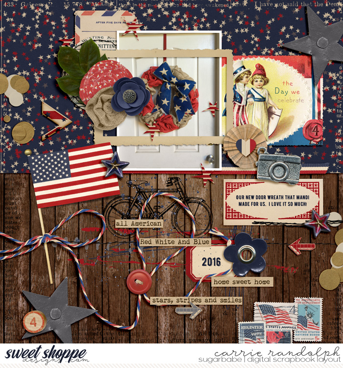All American Door Wreath