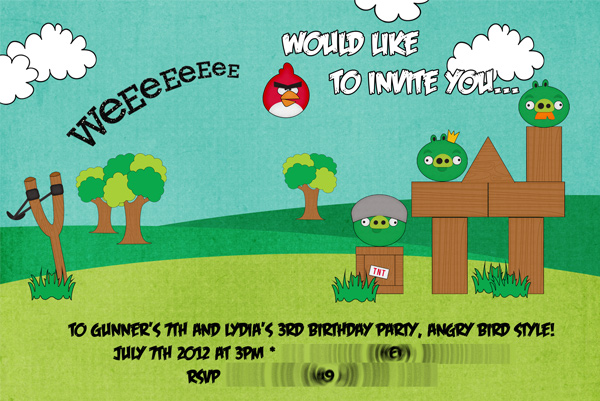 Angry Birds Birthday Invite
