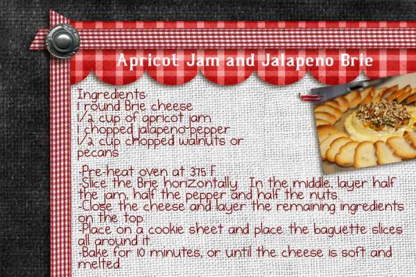 Apricot Jam and Jalapeno Brie