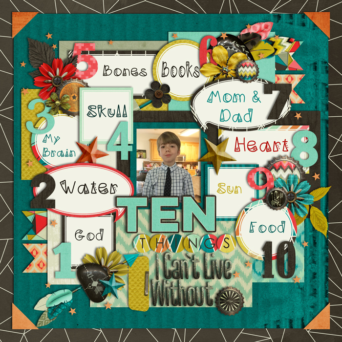 April BINGO #10 Things I can't Live Without