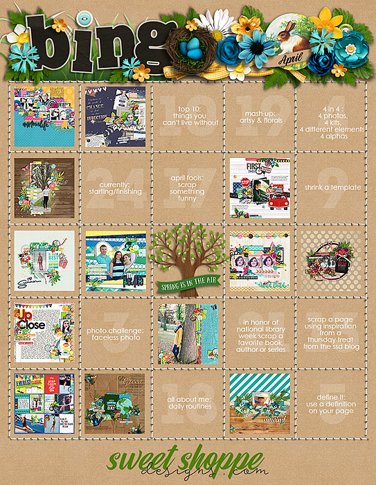 April Bingo Challenge