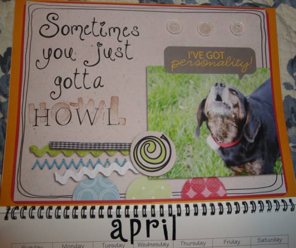 April Calendar Page - Howl
