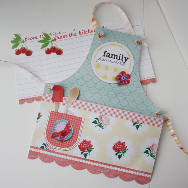apron recipe holder