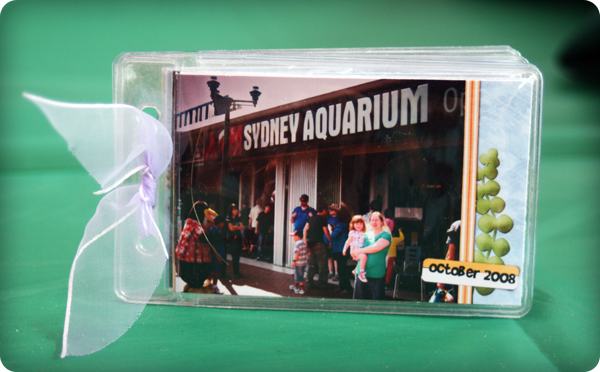 aquarium visit badge holder mini album