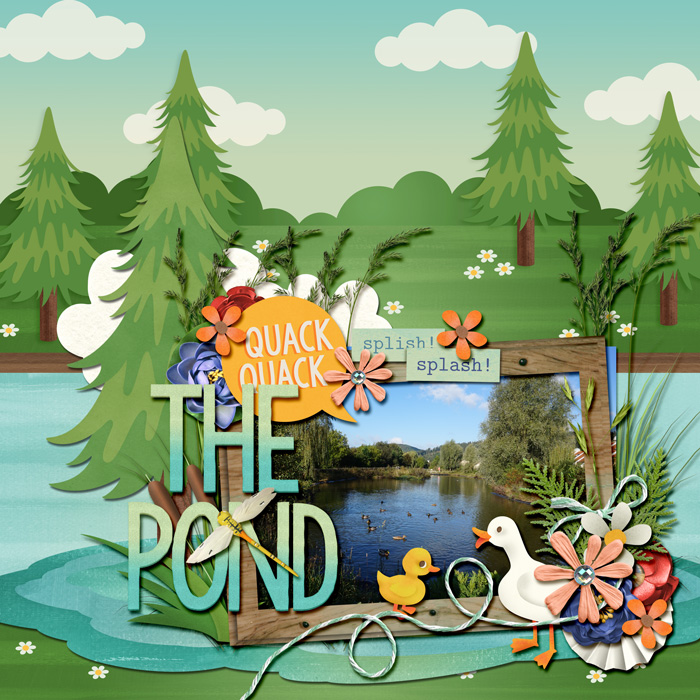 At the pond.