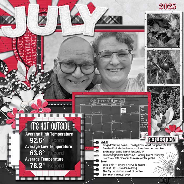 Aug 9 - Black, White w/Red