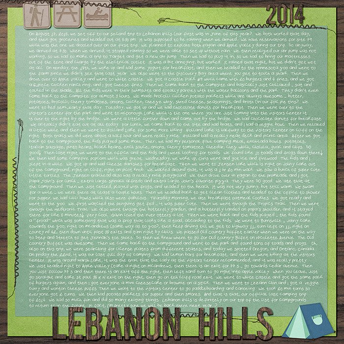 August 2014 Camping @ Lebanon Hills