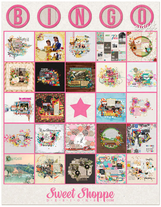 August 2015 Bingo Card