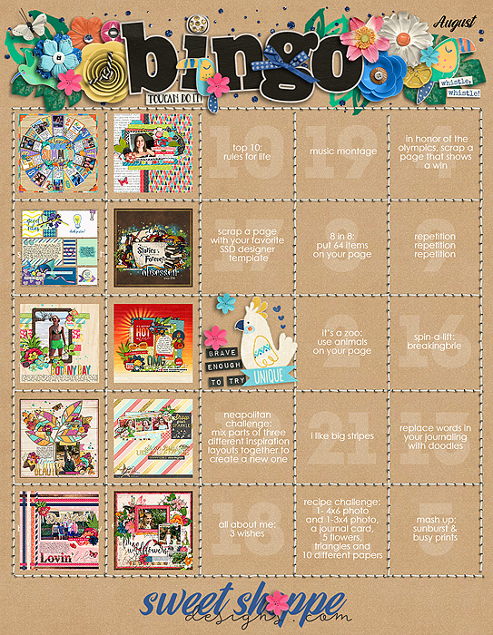 August Bingo Card