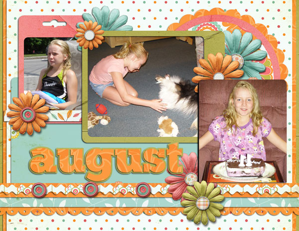 August Calendar Topper