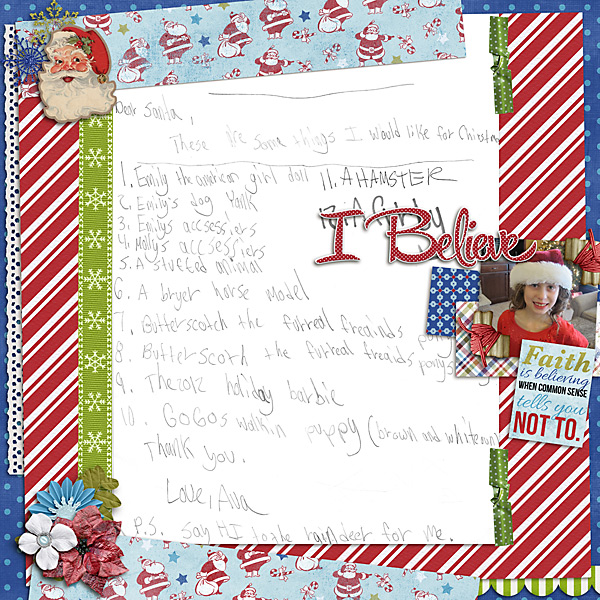 Ava's Christmas List 2012