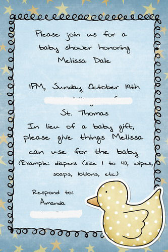 baby shower invitation