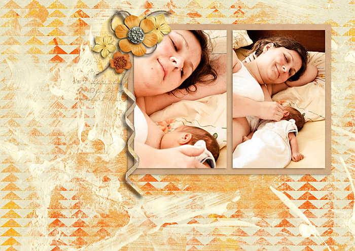 Babybook 2 - newborn nursing right page