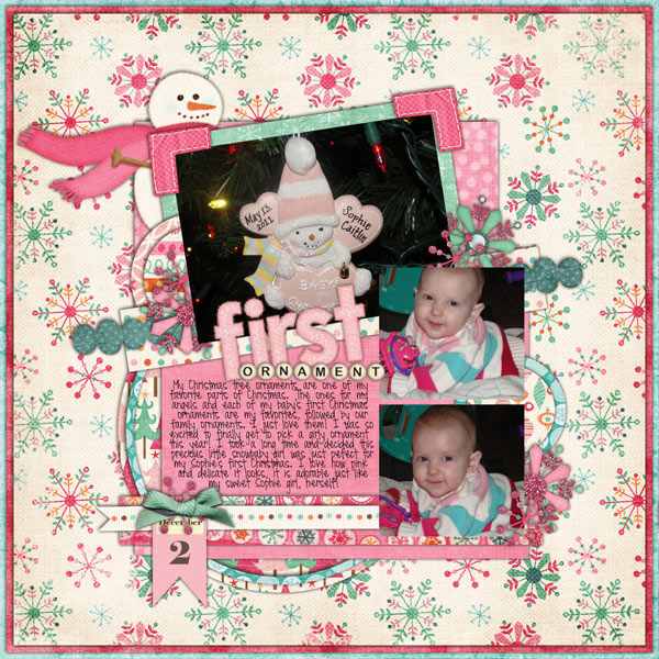 baby's 1st christmas ornament