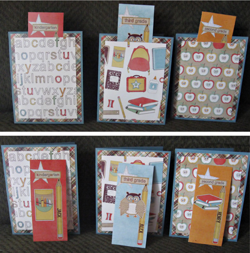 back to school bookmark pocket cards