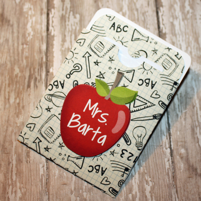 Back to School teacher gift card holder