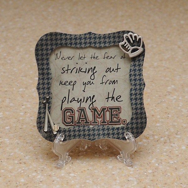 Baseball shadow box frame