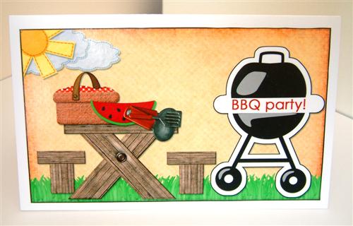 BBQ Party Invite Card