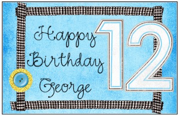 bday mini card