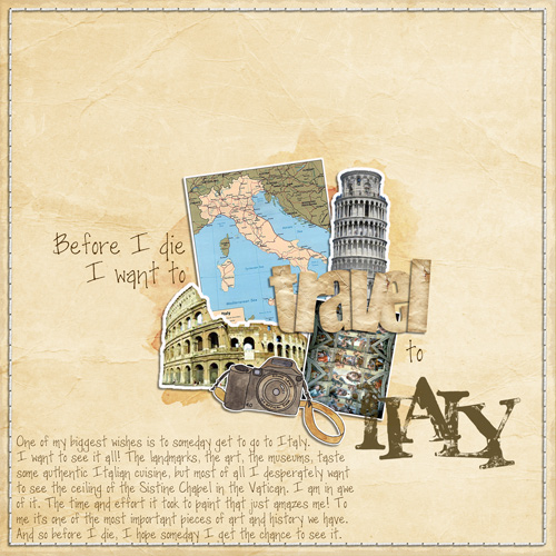Before I Die I Want to Travel to Italy