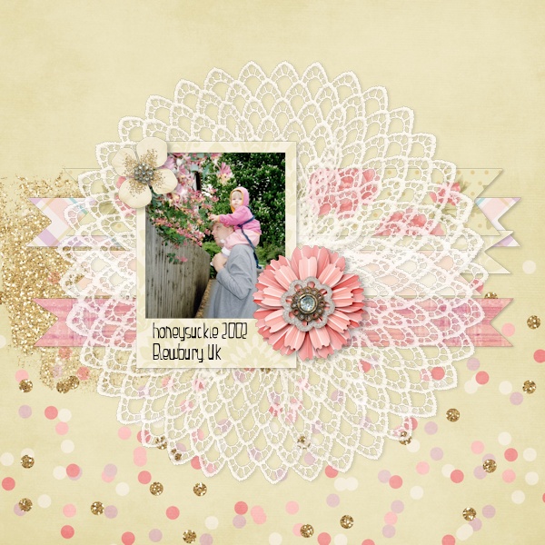 Bingo 4 - floral and plaid, honeysuckle
