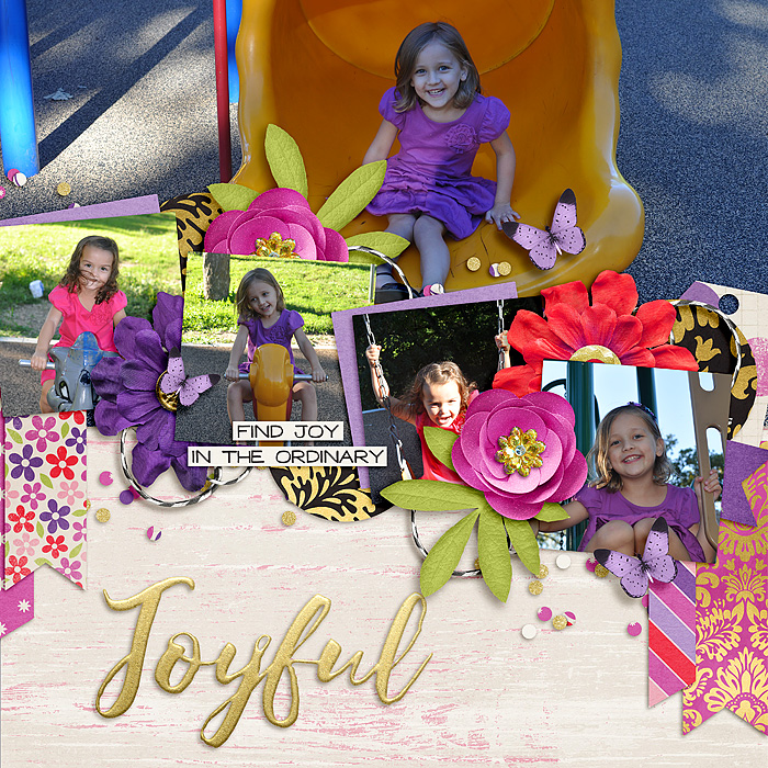 Bingo Challenge#5: Use 5 photos on the top half of your page