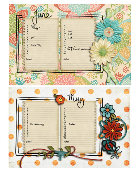 Birthday Book 2011 - May & June