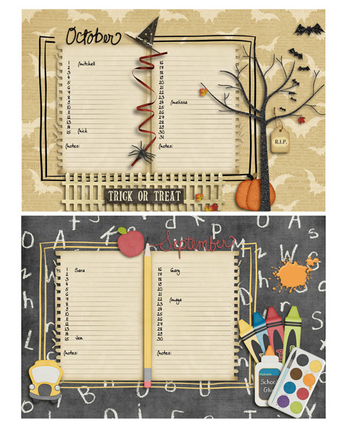 Birthday Book 2011 - September & October