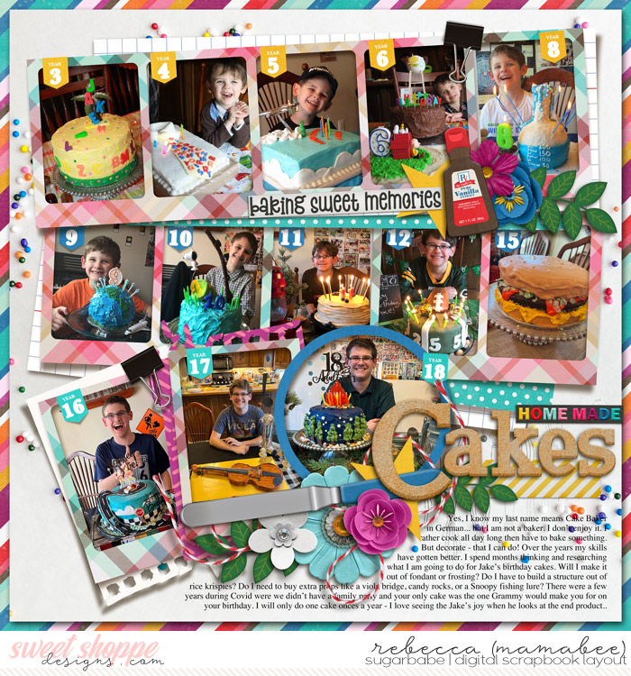 Birthday cakes over the years