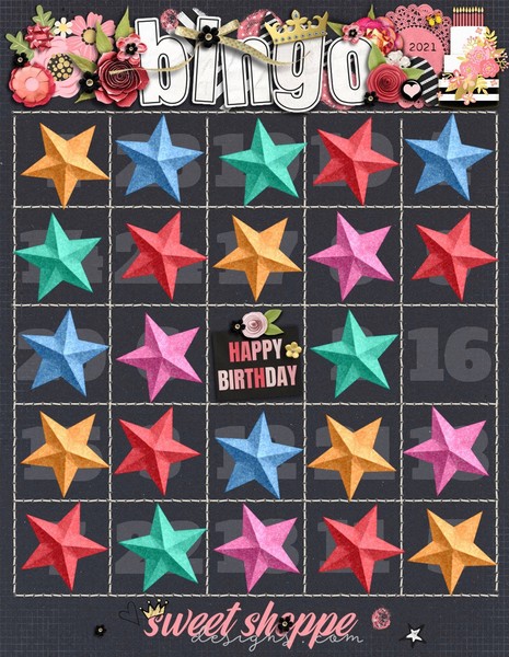 Birthday Challenge Bingo