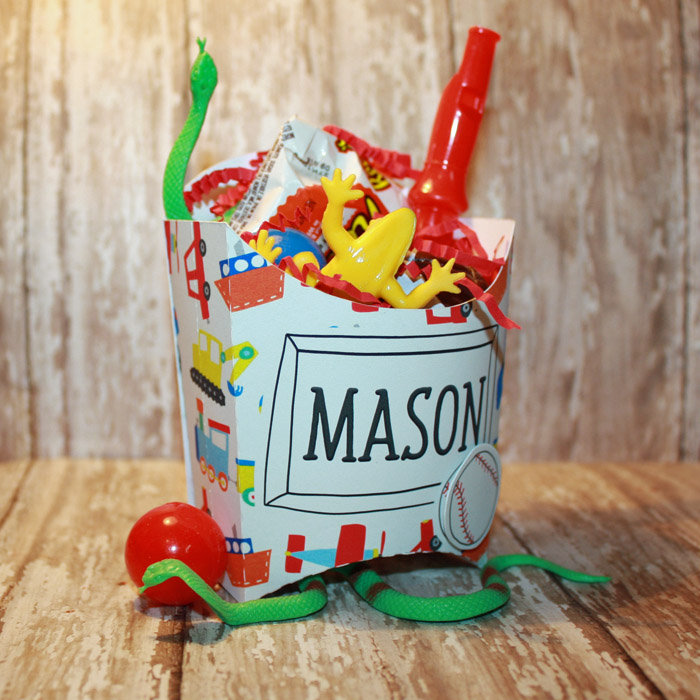 Birthday Day Party Treat Box, Personalized
