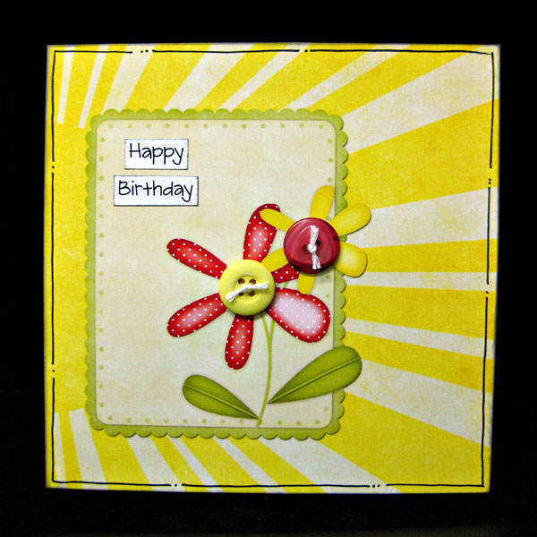 Birthday Flowers (hybrid card)