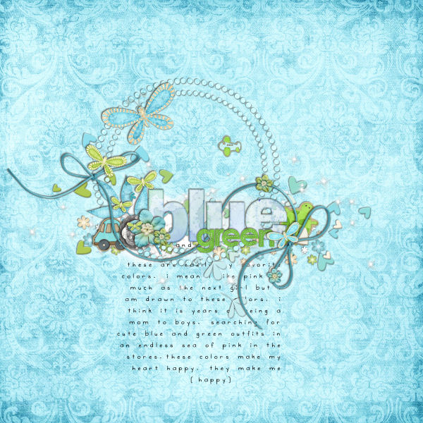 blue and green
